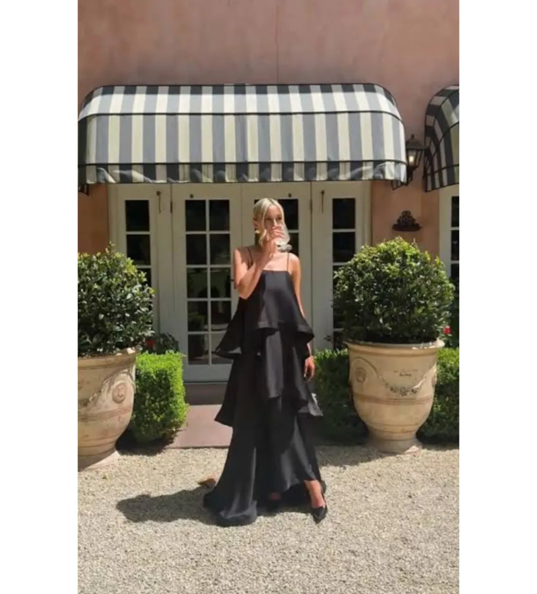 Elliatt Tilly Tiered Maxi Dress Black Size 10 for rent on The Volte - main image