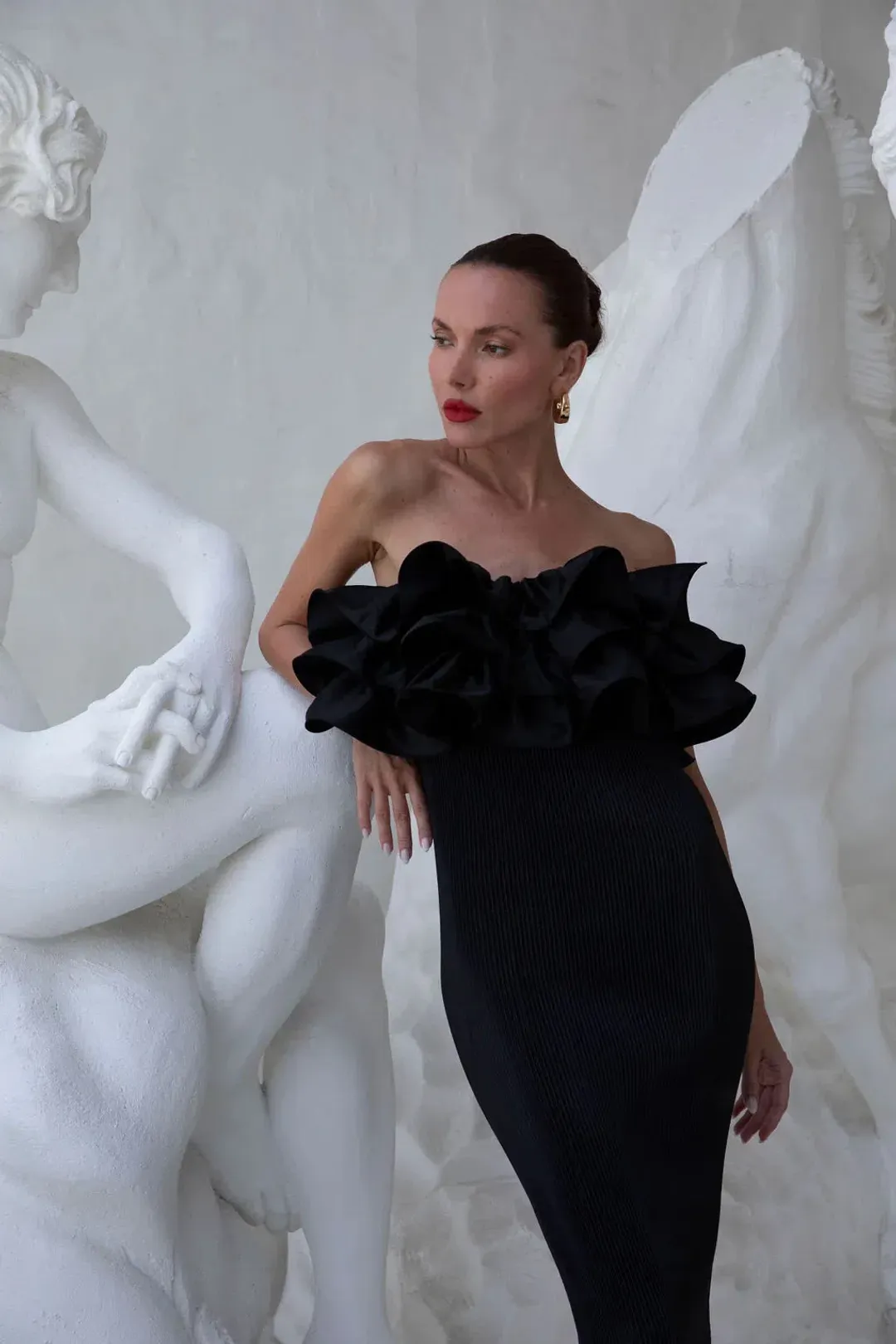 Lidee Woman Paris Tube Dress Noir Maxi Black Size AU 10 for rent on The Volte - main image