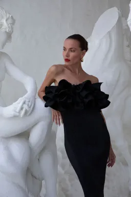 Lidee Woman Paris Tube Dress Noir Maxi Black Size AU 10 for rent on The Volte - image 4