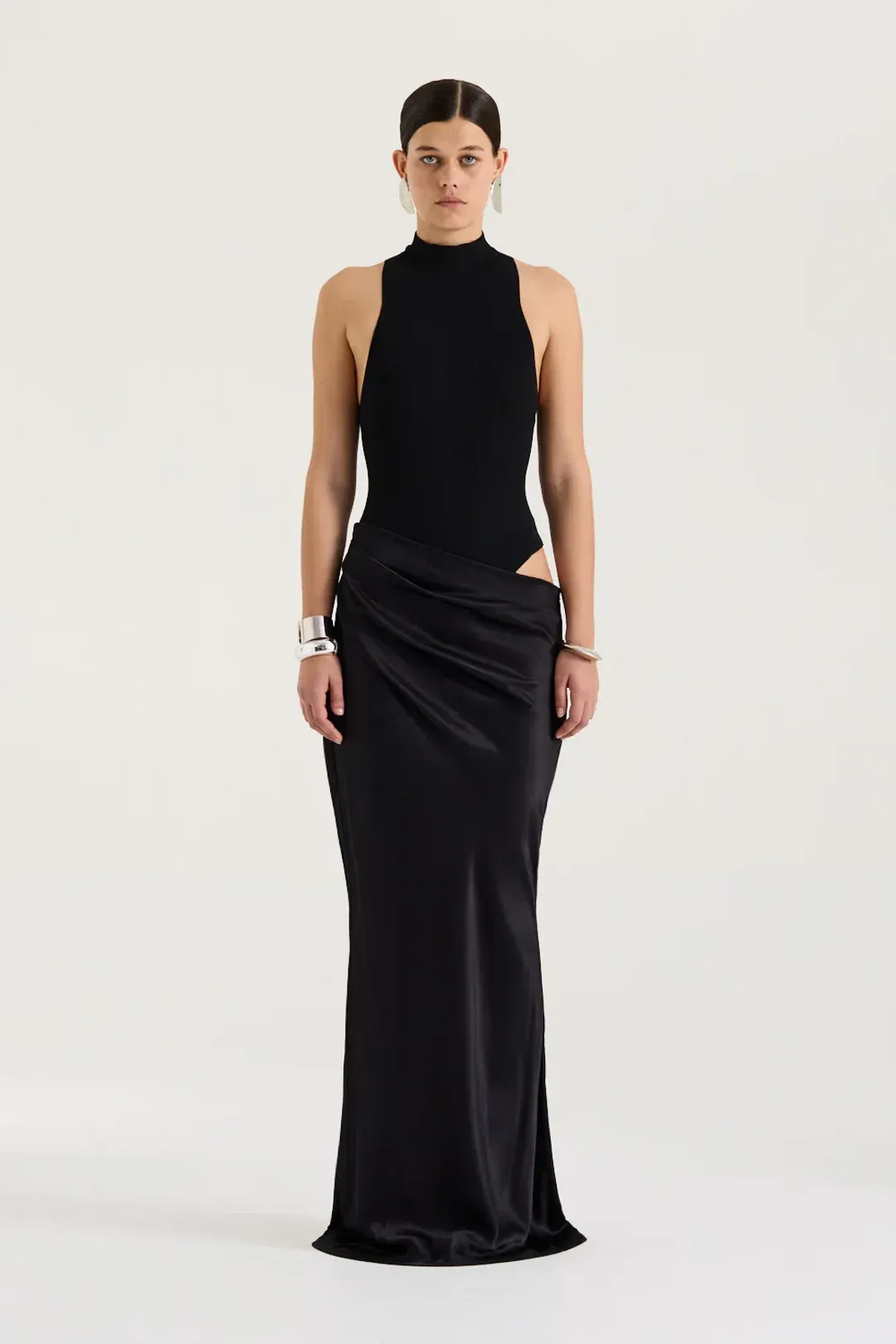 Henne Soraia Dress Maxi Black Size AU 6  for rent on The Volte - main image