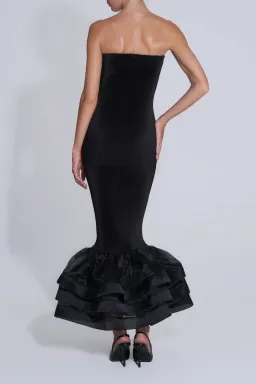 L'idee Woman Ramblas Midi Dress Black Size 8 for rent on The Volte - image 5