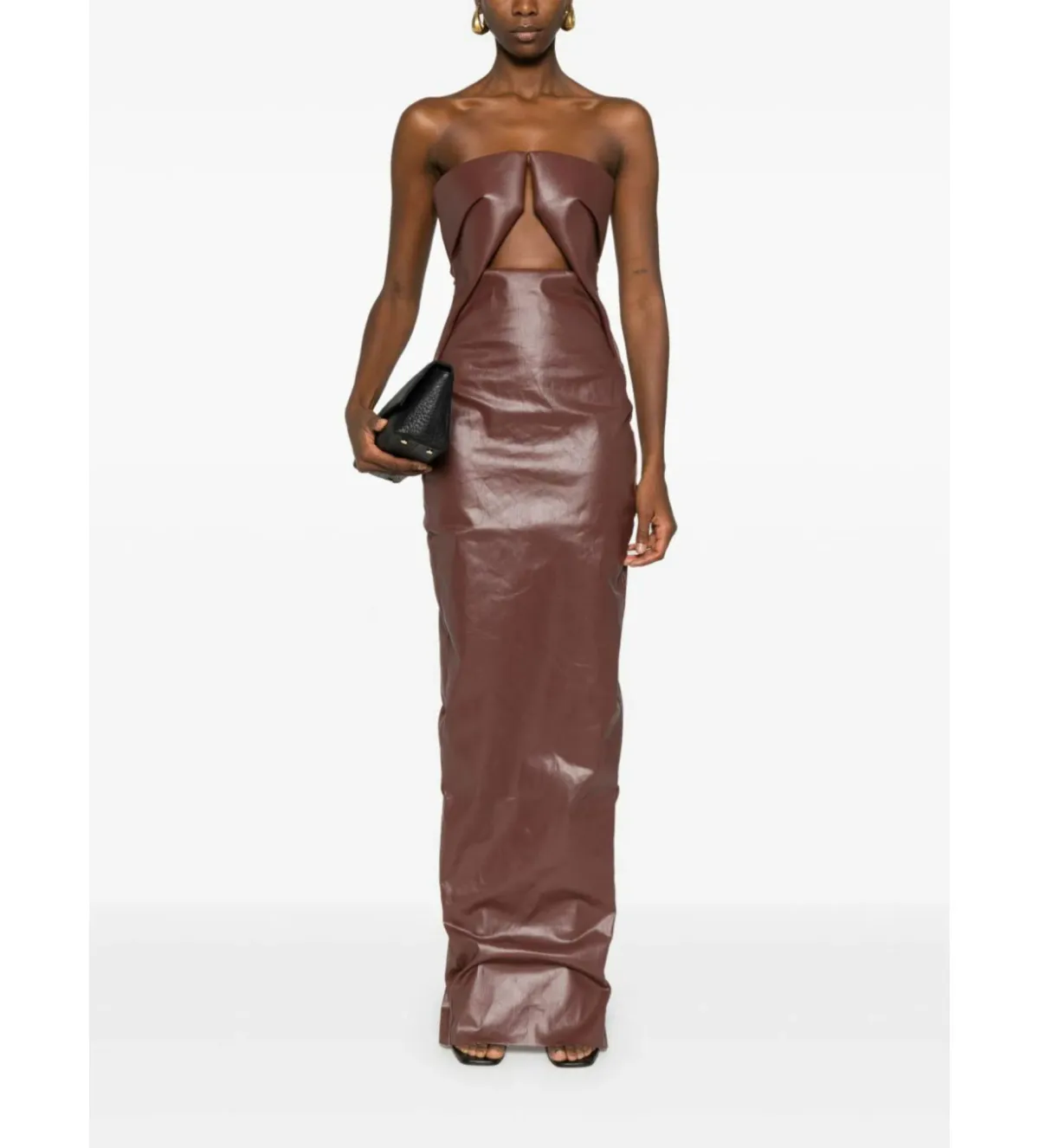 Rick Owens Prong Gown Brown Size AU 6 for rent on The Volte - main image