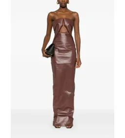 Rick Owens Prong Gown Brown Size AU 6 for rent on The Volte - image 1