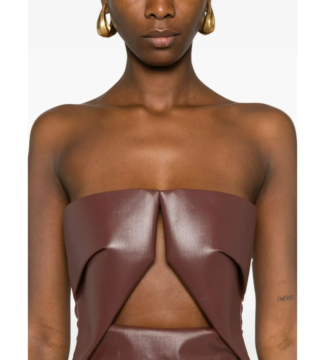 Rick Owens Prong Gown Brown Size AU 6 for rent on The Volte - main image