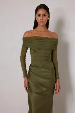 ELLE ZEITOUNE AMY OLIVE MAXI / GREEN / SIZE 8 for rent on The Volte - image 3