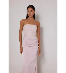 Elle Zeitoune Devin Maxi Dress Blush Pink Size AU 10 for rent on The Volte - image 3