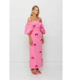 The Wolf Gang Amar Midi Dress in Candy Size M / AU 10 for rent on The Volte - image 3