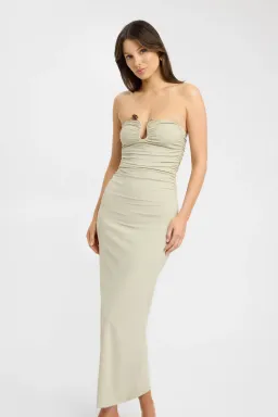 Kookai Tayla Trim Maxi Dress size 8 for rent on The Volte - image 2