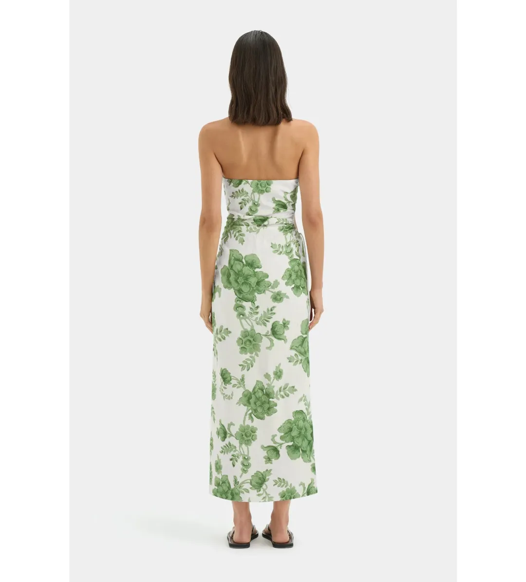 Sir the Label Gardella Strapless Midi Dress Frisa Print Size 0 AU 6 for rent on The Volte - main image
