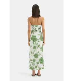Sir the Label Gardella Strapless Midi Dress Frisa Print Size 0 AU 6 for rent on The Volte - image 3