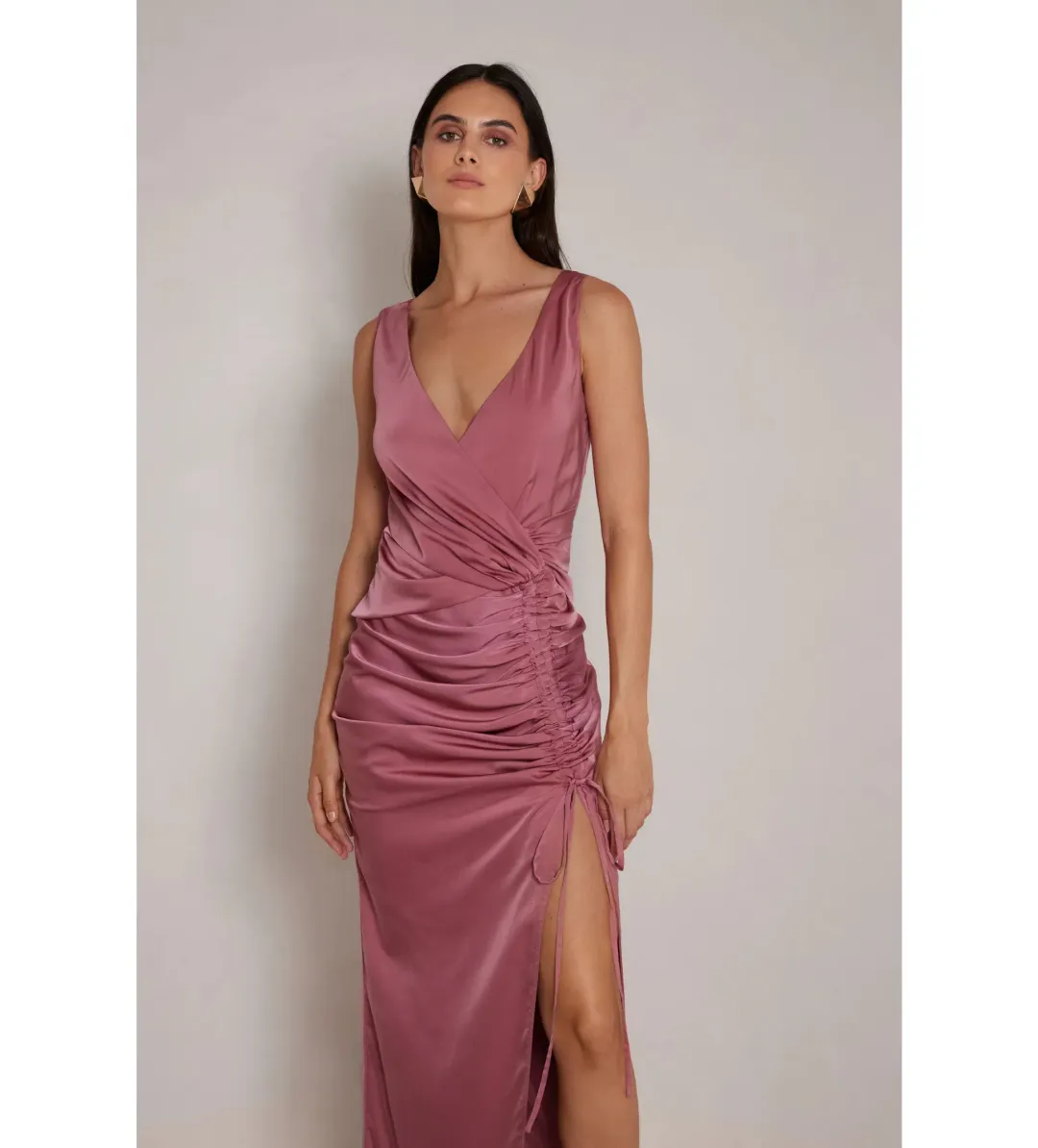 Elle Zeitoune Lennon Maxi Gown in Rose Size AU 14 for rent on The Volte - main image