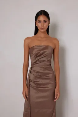 Elle Zeitoune Paulina Maxi Dress Cocoa Size 12 for rent on The Volte - image 4