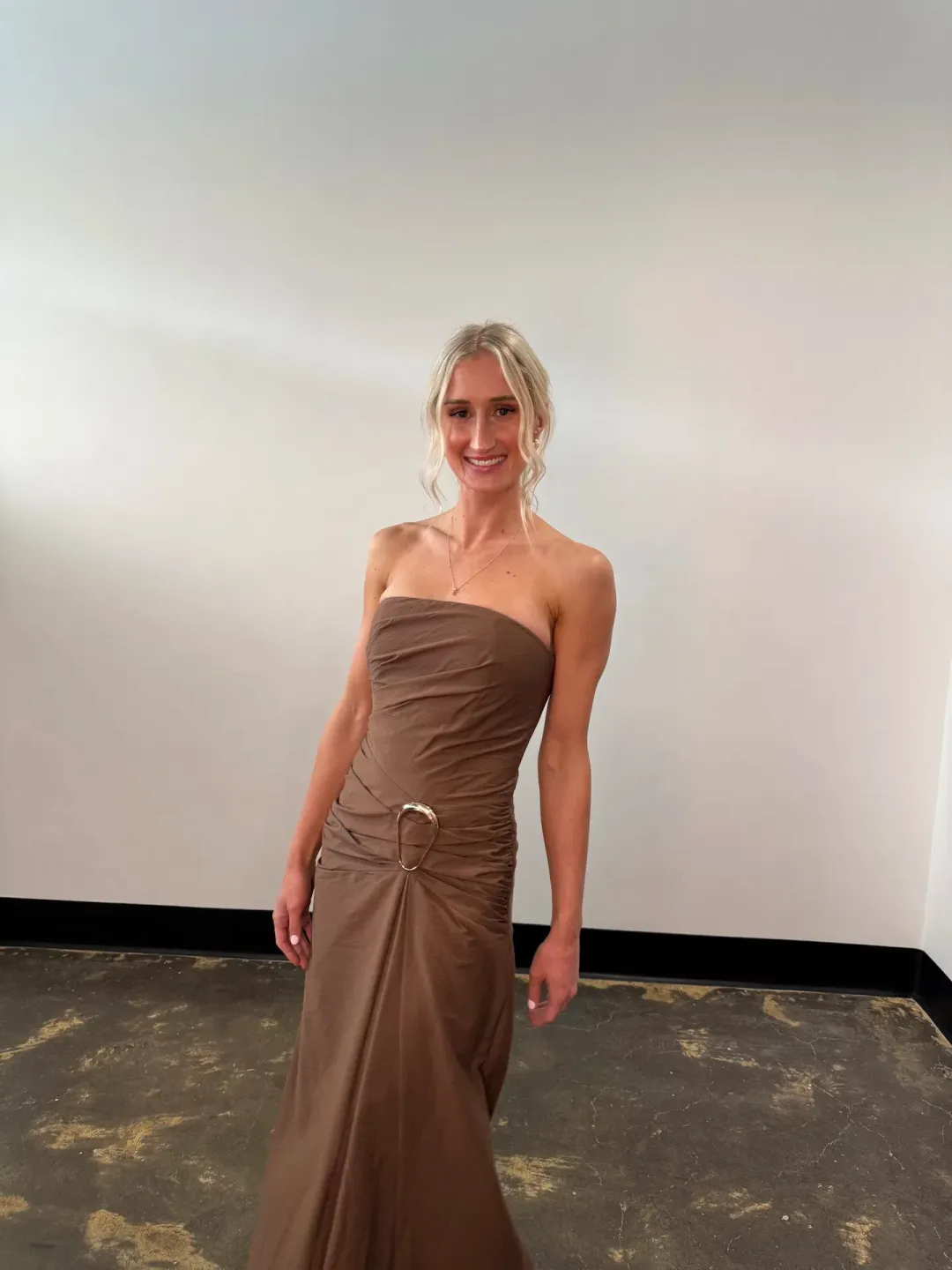 Elle Zeitoune Briella Maxi Chocolate Size 6 for rent on The Volte - main image