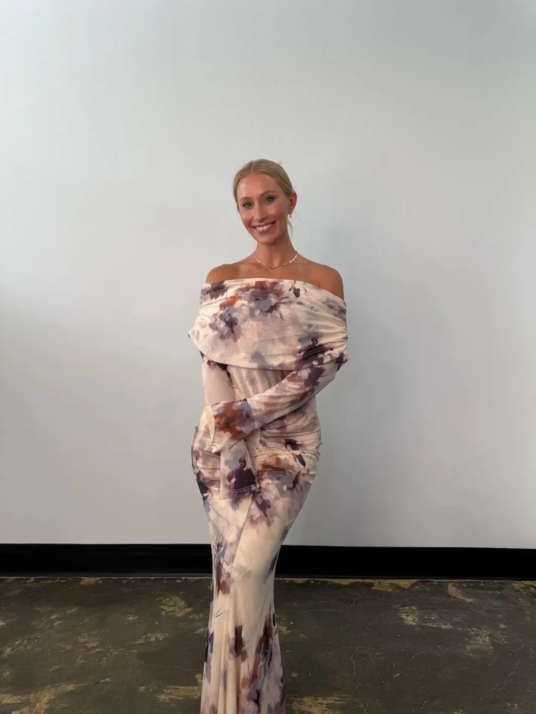 Elle Zeitoune Paige Maxi Dress in Watercolour Bloom Size AU 14 for rent on The Volte - main image