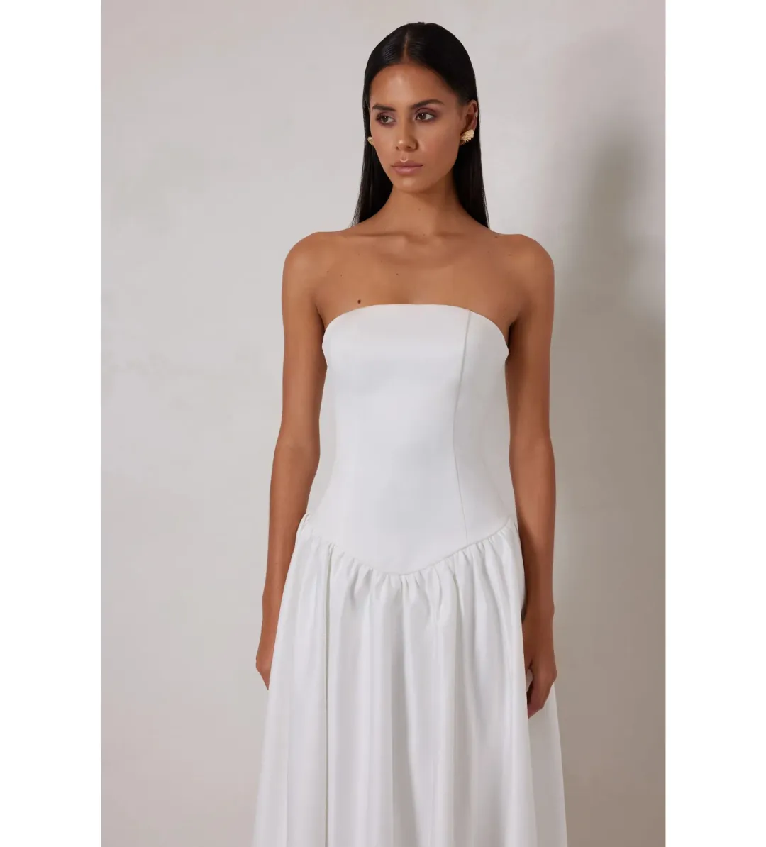 Elle Zeitoune Maggie Midi Dress White Size AU 8 for rent on The Volte - main image