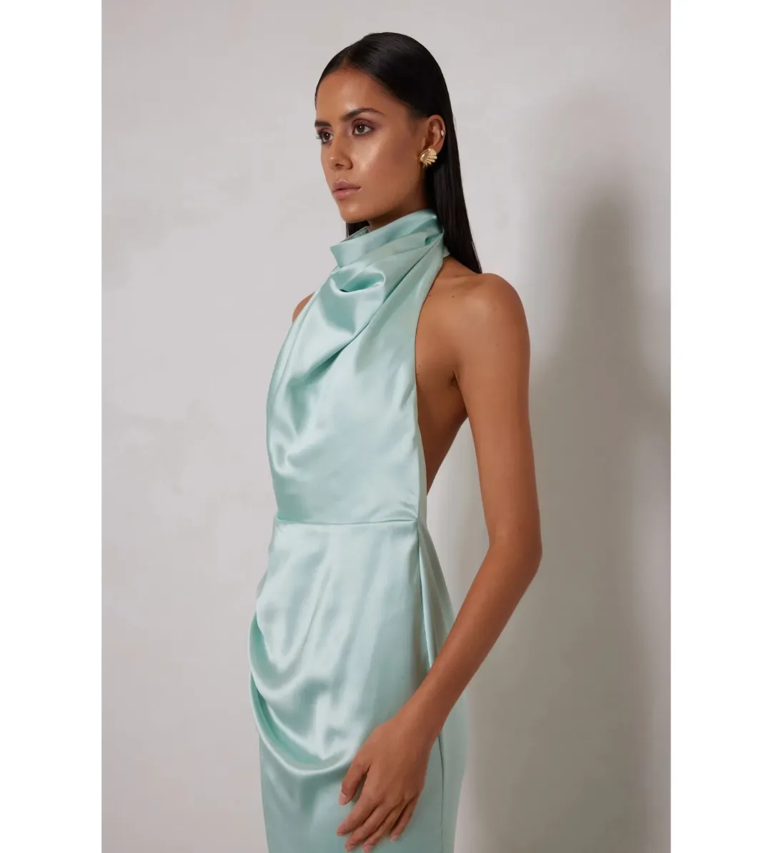 Elle Zeitoune Yvette Maxi Dress Spearmint Size 10 for rent on The Volte - main image