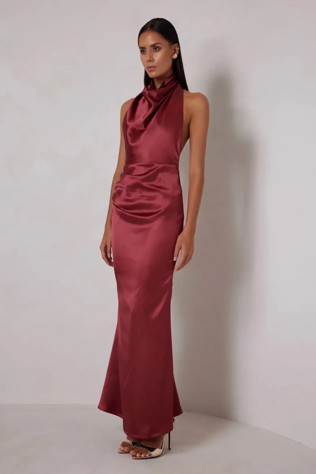 Elle Zeitoune Yvette Maxi Dress in Rust Size 8 for rent on The Volte - main image