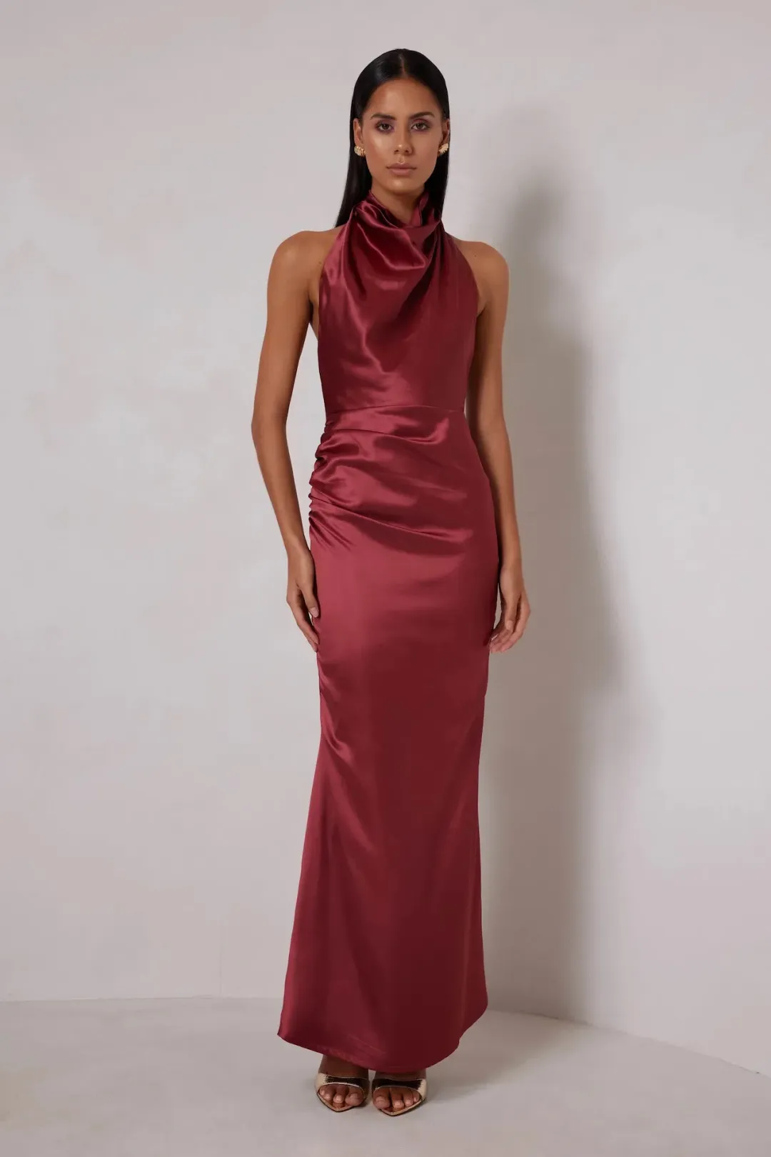 Elle Zeitoune Yvette Maxi Dress in Rust Size 8 for rent on The Volte - main image