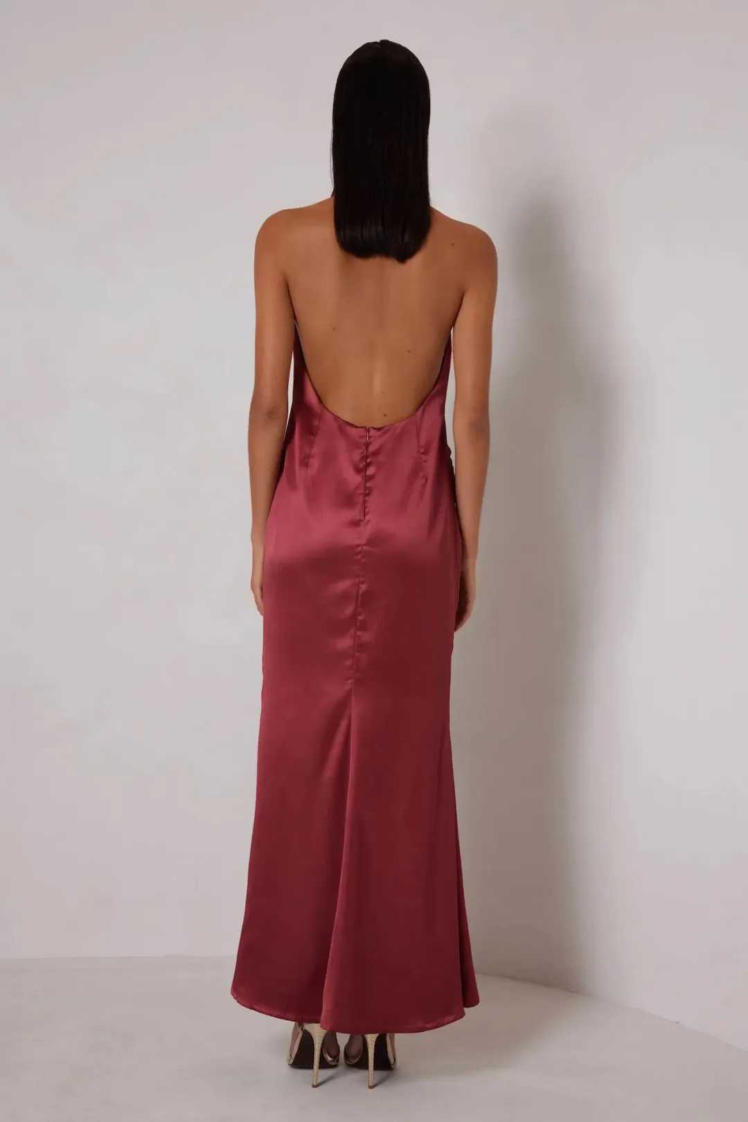 Elle Zeitoune Yvette Maxi Dress in Rust Size 8 for rent on The Volte - main image