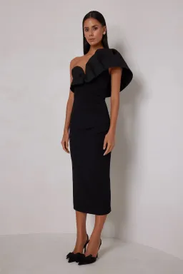 ELLE ZEITOUNE SHARLEENE MIDI / BLACK / SIZE 6 for rent on The Volte - image 1