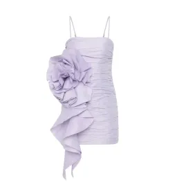 Aje Potion Spiral Mini Dress in Lilac Size 12/L for rent on The Volte - image 5