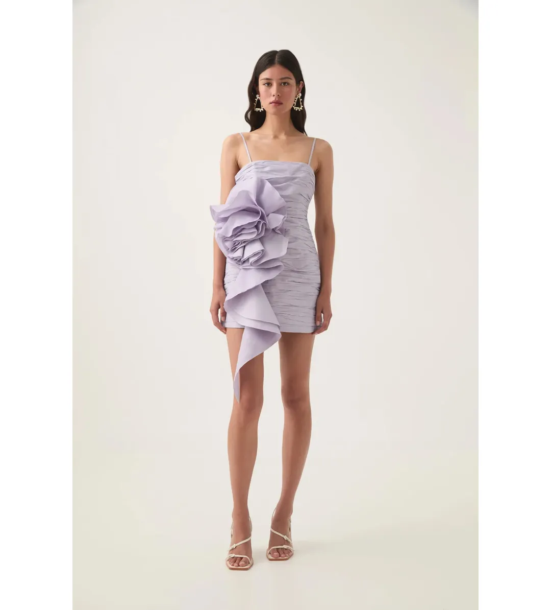 Aje Potion Spiral Mini Dress in Lilac Size 12/L for rent on The Volte - main image