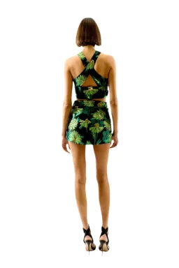 ALICE By Alice McCall Jemima Mini Skirt in Black/Green Floral Size 12 for rent on The Volte - image 3