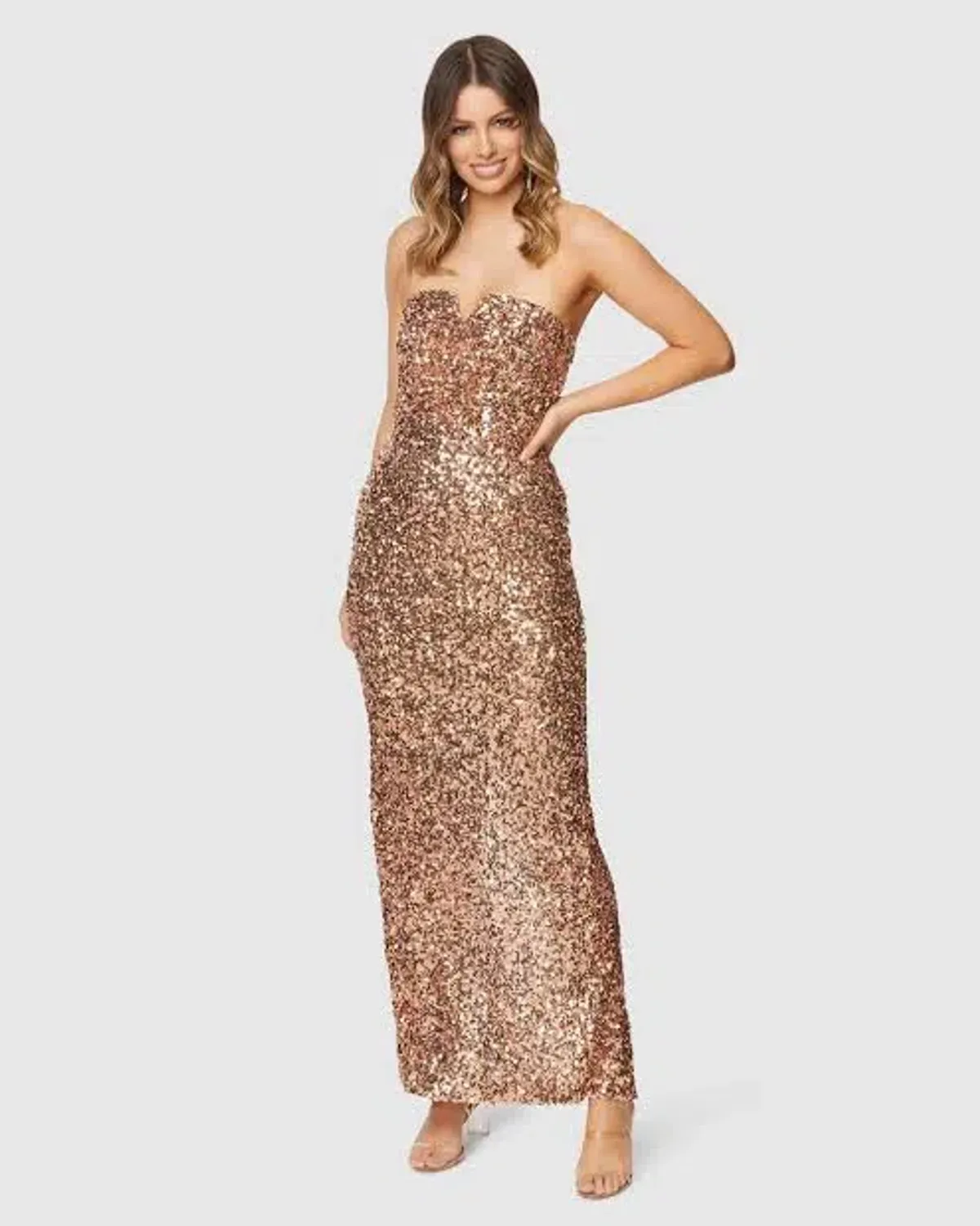 Pilgrim Gianina Sequin Gown Sequin Size 6 for rent on The Volte - main image