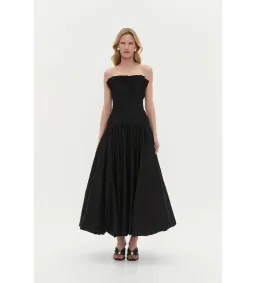 Aje Ivy Bubble Hem Gown Maxi Dress in Black Size AU 8 for rent on The Volte - image 1