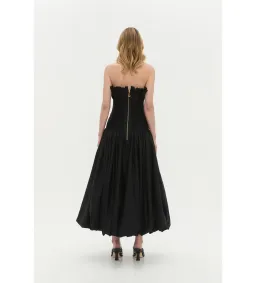 Aje Ivy Bubble Hem Gown Maxi Dress in Black Size AU 8 for rent on The Volte - image 7