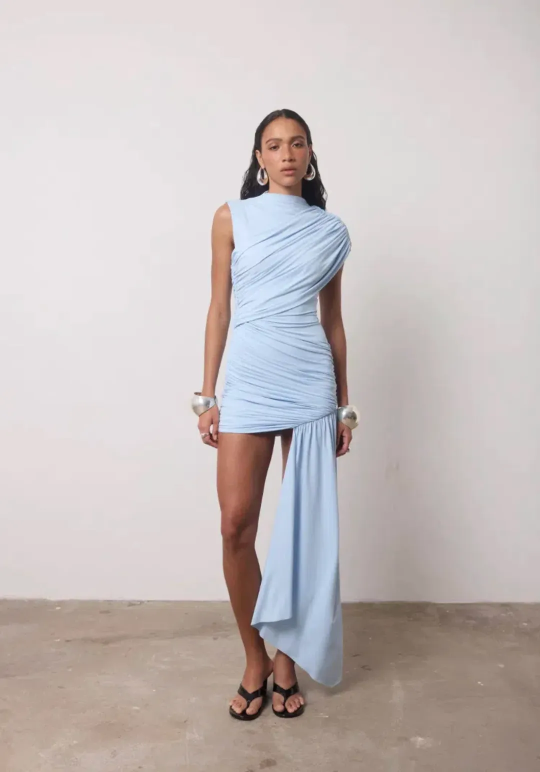 De La Vali Ravenna Mini Dress Sky Blue Size 4 for rent on The Volte - main image