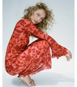 Realisation Par Gia Maxi Dress Red Print Size AU 10 for rent on The Volte - image 3