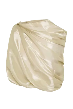 Bianca Spender Champagne Liquid Organza Tumble Top Gold Size 8/S for rent on The Volte - image 6