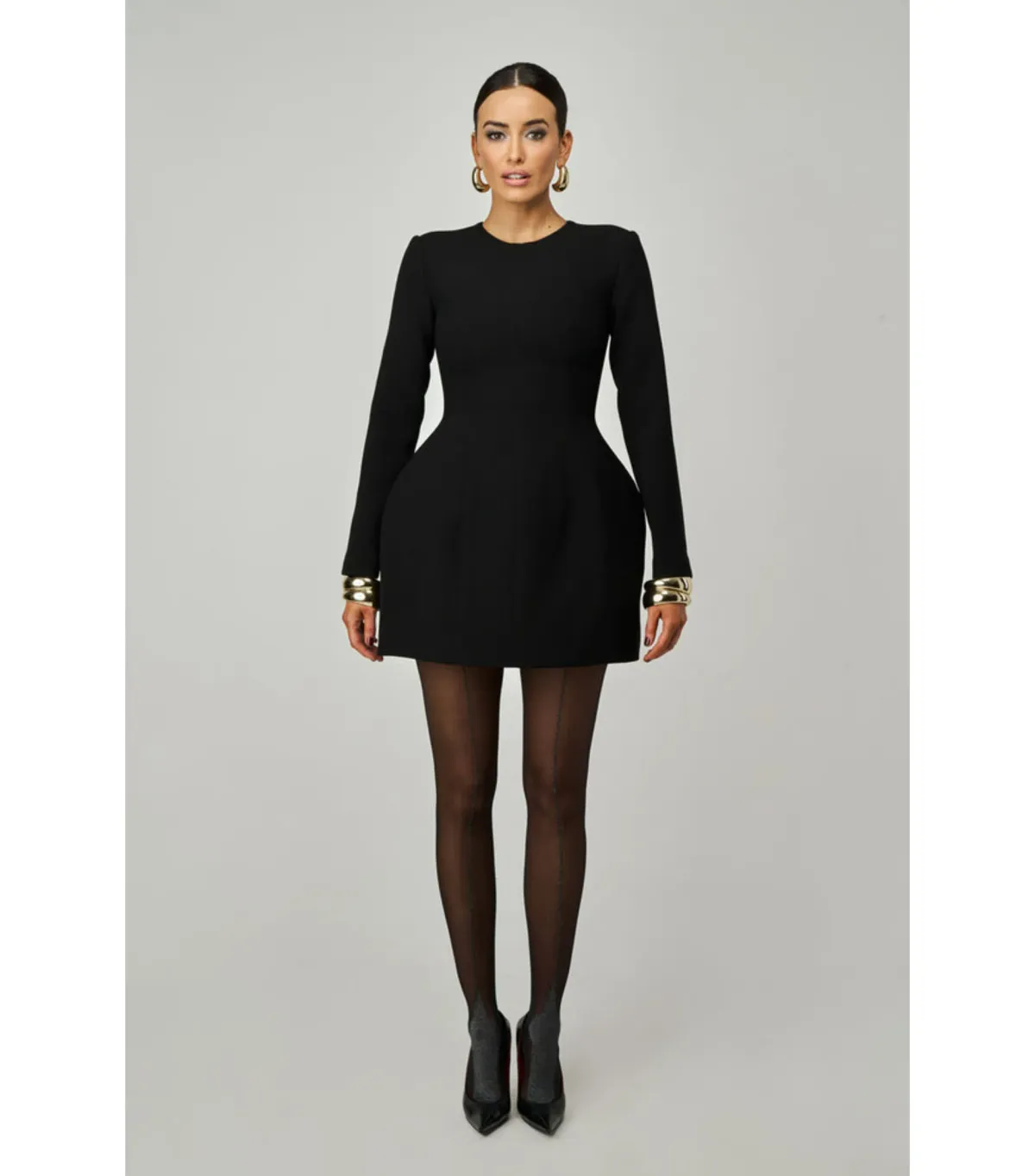 Lillian Khallouf Elle Mini Dress Black Size AU 12  for rent on The Volte - main image