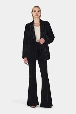 Hansen and Gretel Alistair Velvet Blazer Black Size 12/L for rent on The Volte - image 5