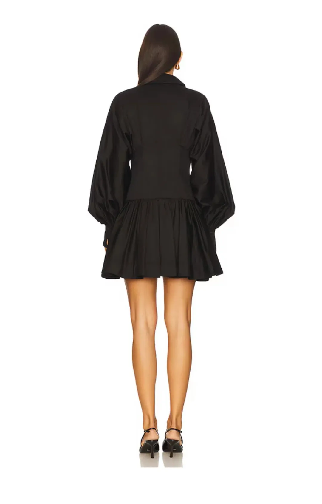 Aje Alexa Long Sleeve Mini Dress in  Black Size AU  10 for rent on The Volte - main image
