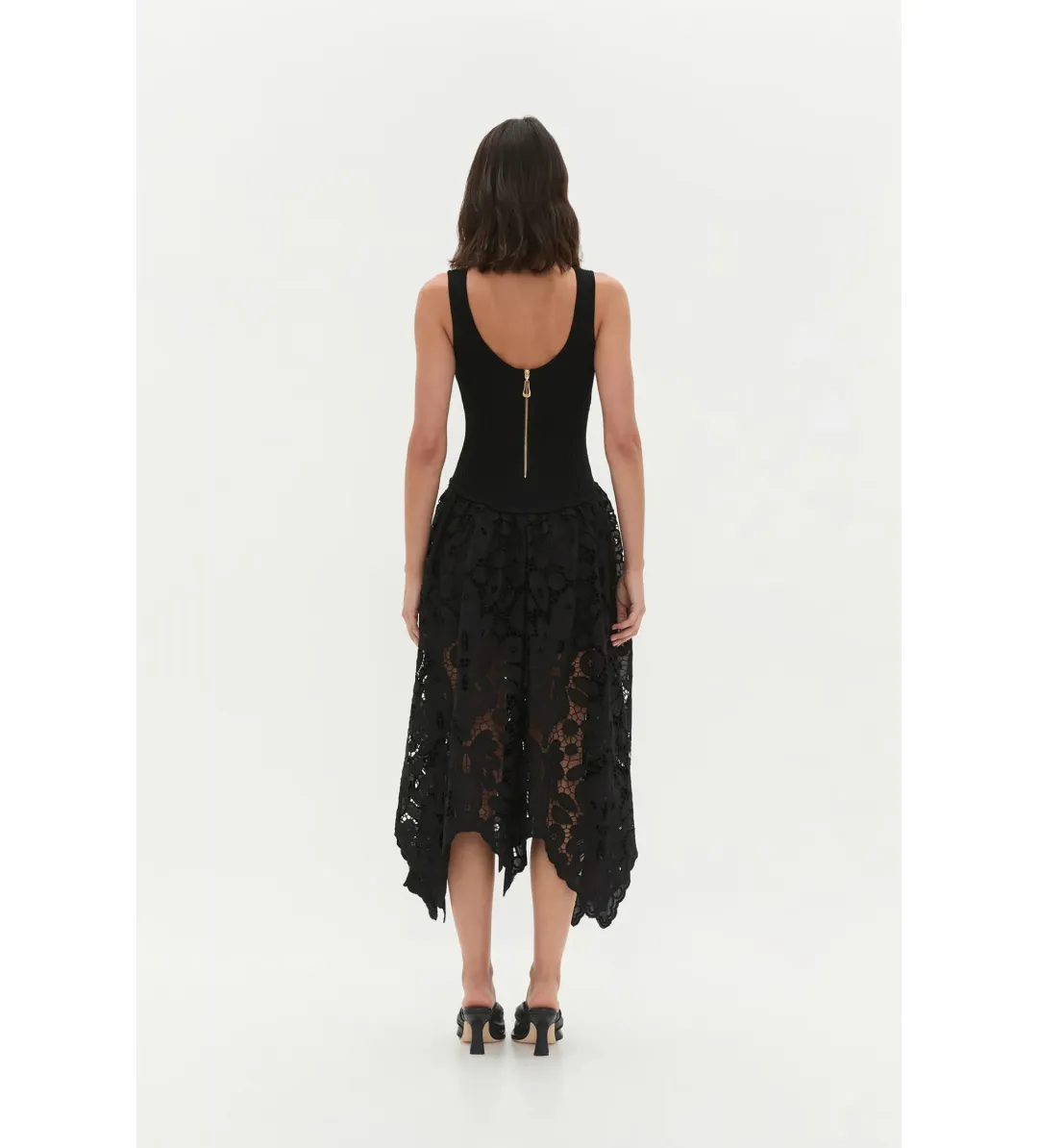 Aje Atlas Knit Midi Dress in Black Size XS / AU 6 for rent on The Volte - main image