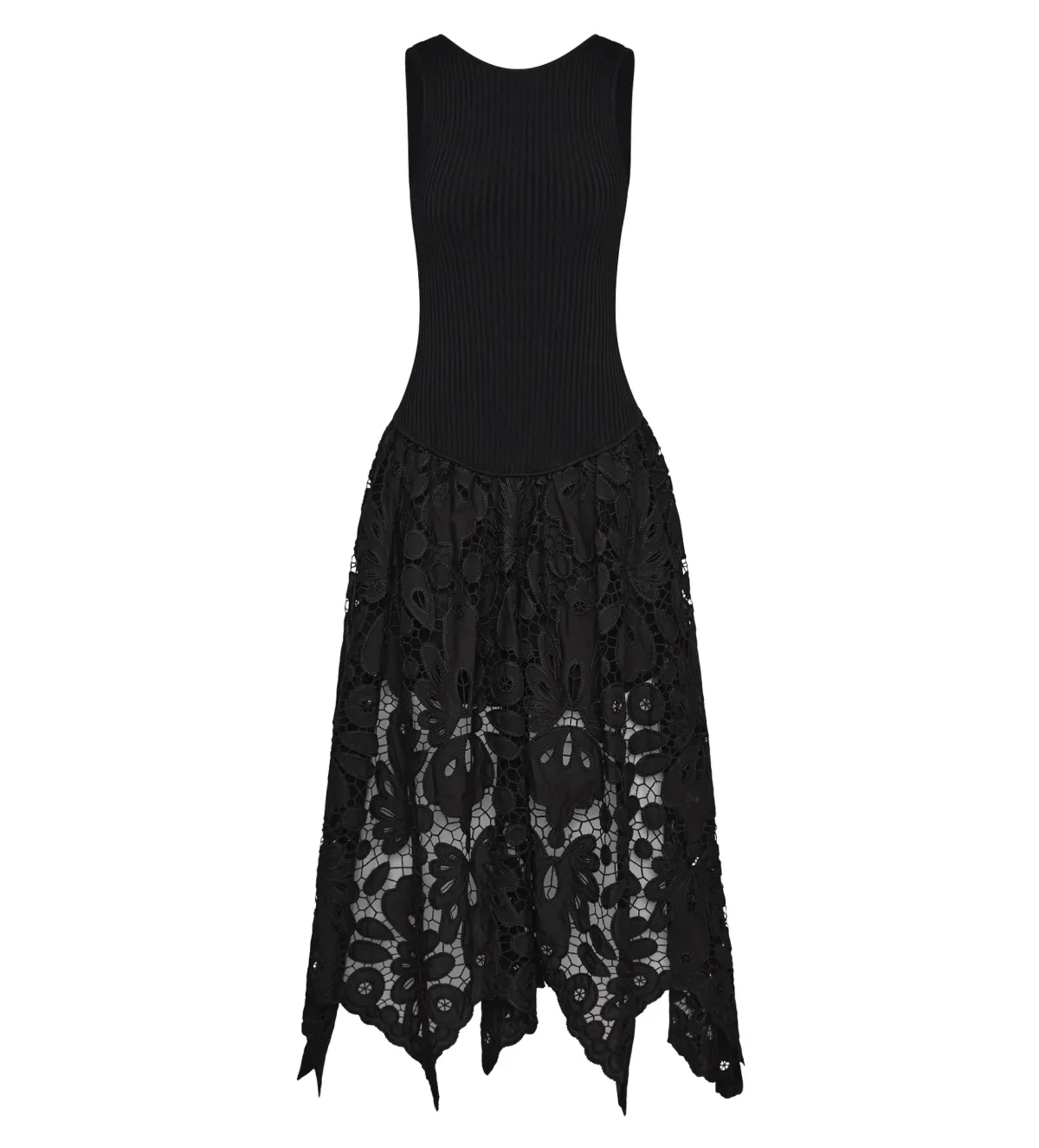 Aje Atlas Knit Midi Dress in Black Size XS / AU 6 for rent on The Volte - main image
