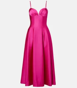 Rebecca Vallance Saskia Pleated Satin Maxi Dress Pink AU 16 for rent on The Volte - image 4
