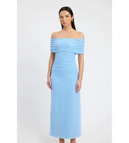 Kookai Bolt Off Shoulder Midi Dress Powder Blue Size AU 6 for rent on The Volte - image 3