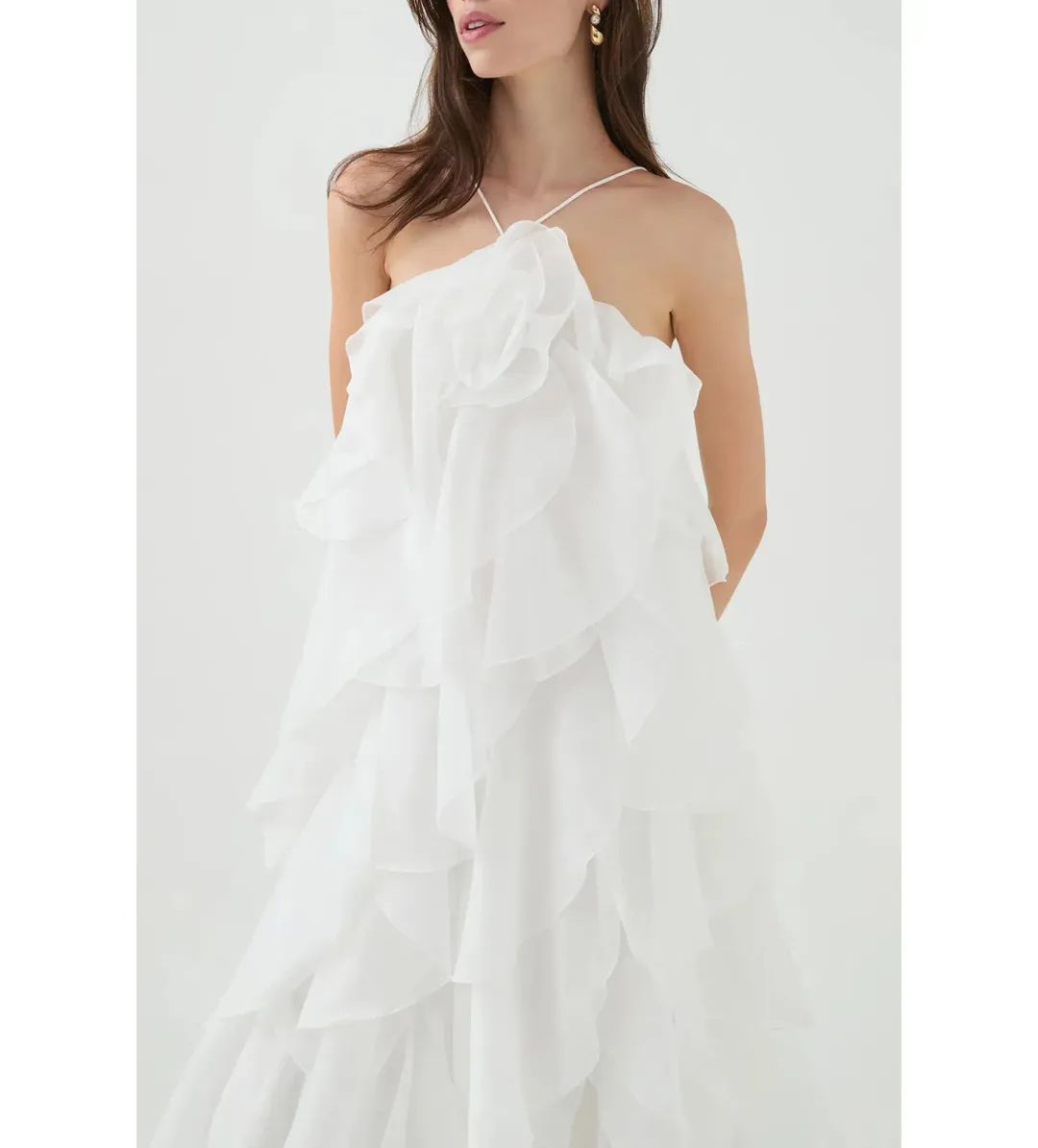 Aje Pandorea Maxi Dress in Ivory Size XXL / AU 16 for rent on The Volte - main image