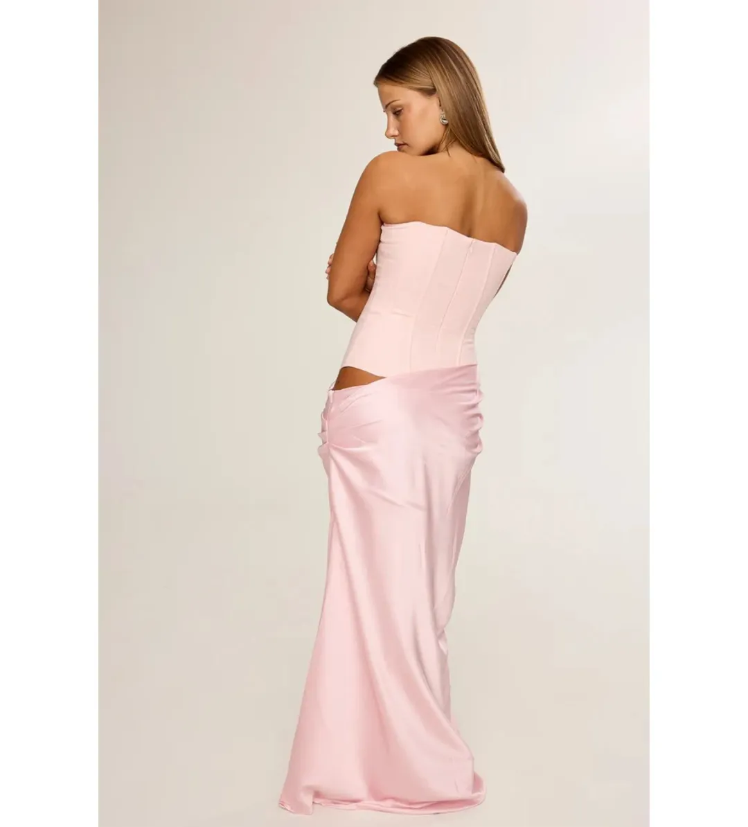 HNTR the label Huxley Gown Baby Pink Size AU 8 for rent on The Volte - main image