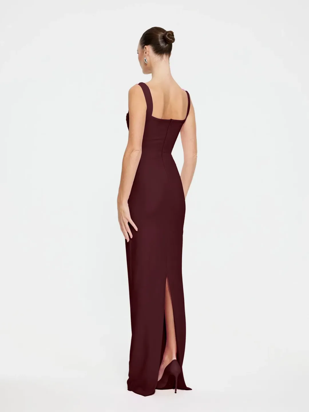 Effie Kats Marbella Gown Wine Size AU 12 for rent on The Volte - main image