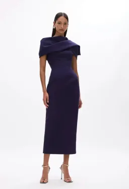Rachel Gilbert Clara Midi Dress Dark Indigo Size 2 / AU 10 for rent on The Volte - image 4
