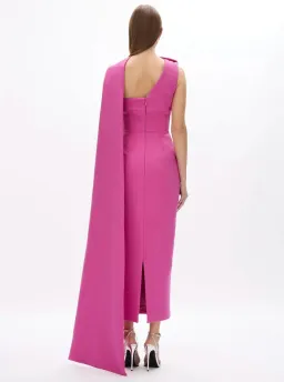 Rachel Gilbert Clara Midi Dress Hot Pink Size AU 6 for rent on The Volte - image 4