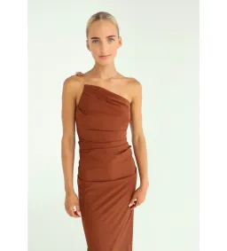 Rachel Gilbert Antoinne Gown in Brown Size 0 / AU6 for rent on The Volte - image 2