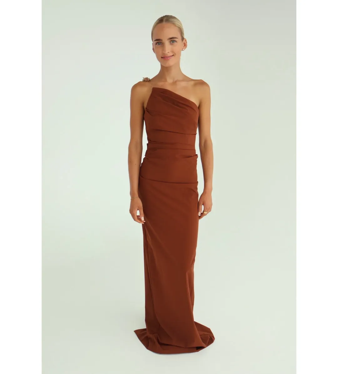 Rachel Gilbert Antoinne Gown in Brown Size 0 / AU6 for rent on The Volte - main image