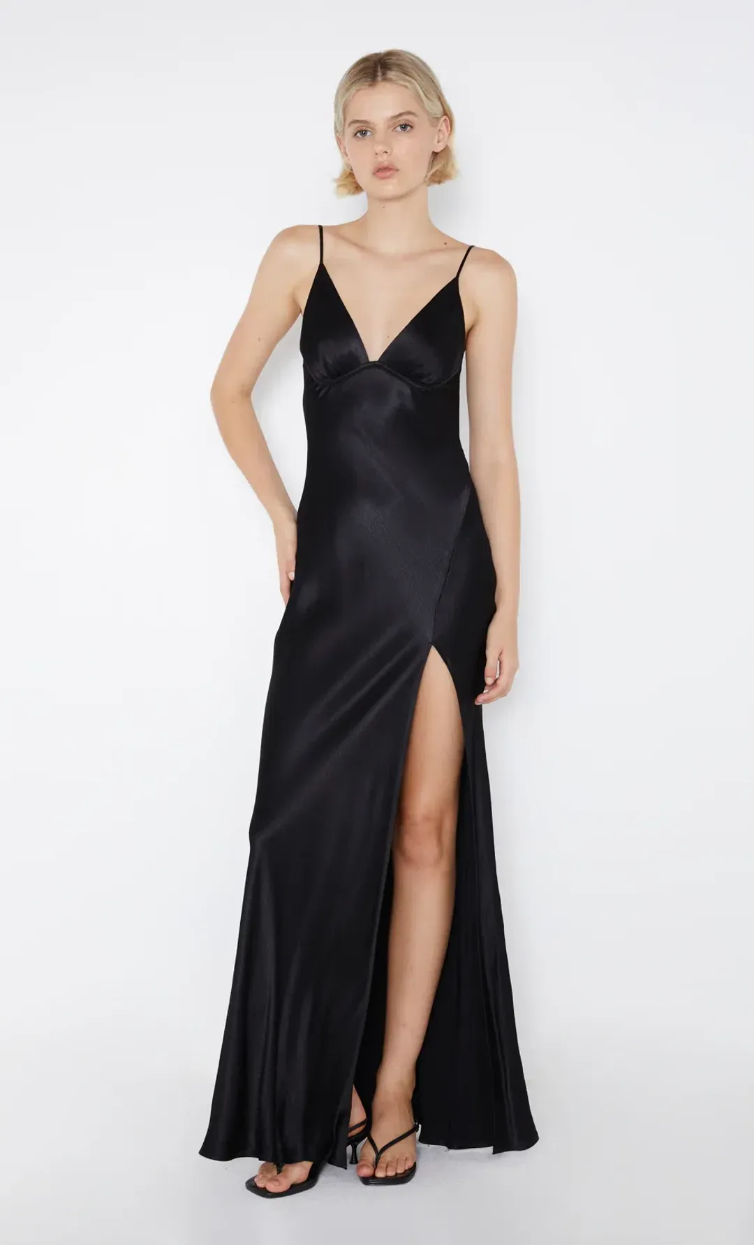 Bec & Bridge Ren Split Maxi Dress Black Size S / 8 for rent on The Volte - main image