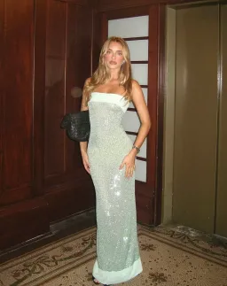 Fait Par Foutch Elizabeth Maxi Dress in  Malachite Size 6/XS for rent on The Volte - image 1