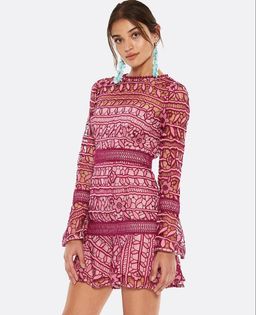 Tallulah Caprice Lace Mini Dress size 8 for rent on The Volte - image 1